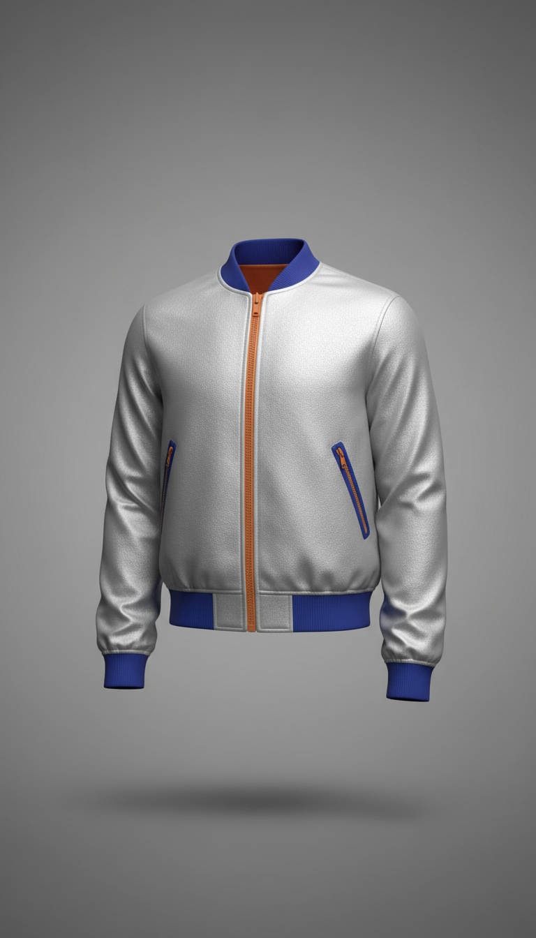 Urban Silver Bomber Jacket