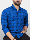 HKV FASHION Men Regular Fit Checkered Spread Collar Casual Shirt